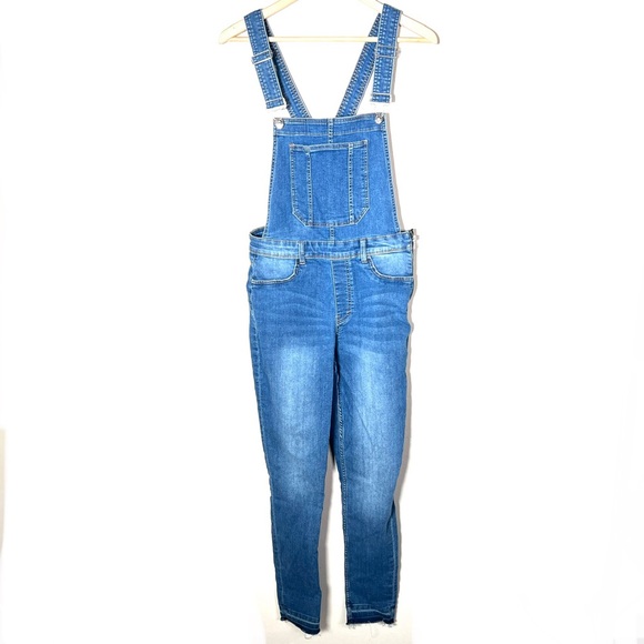 H&M Classic Blue Denim Women's Overalls size 12 B142 - Picture 1 of 5